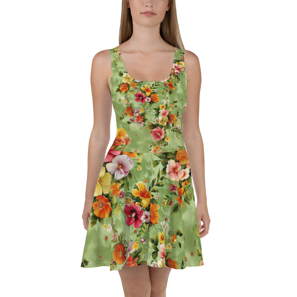 Flower Skater Dress