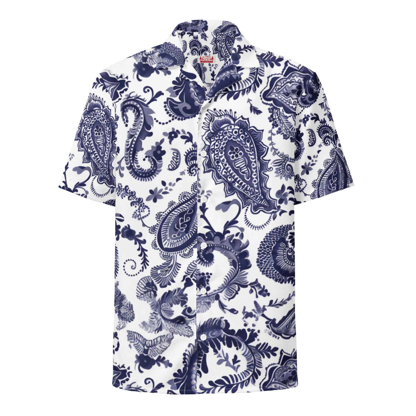 Paisley print button shirt