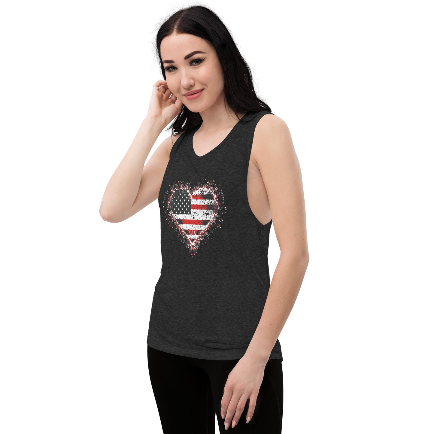 Flag Print Ladies’ Muscle Tank