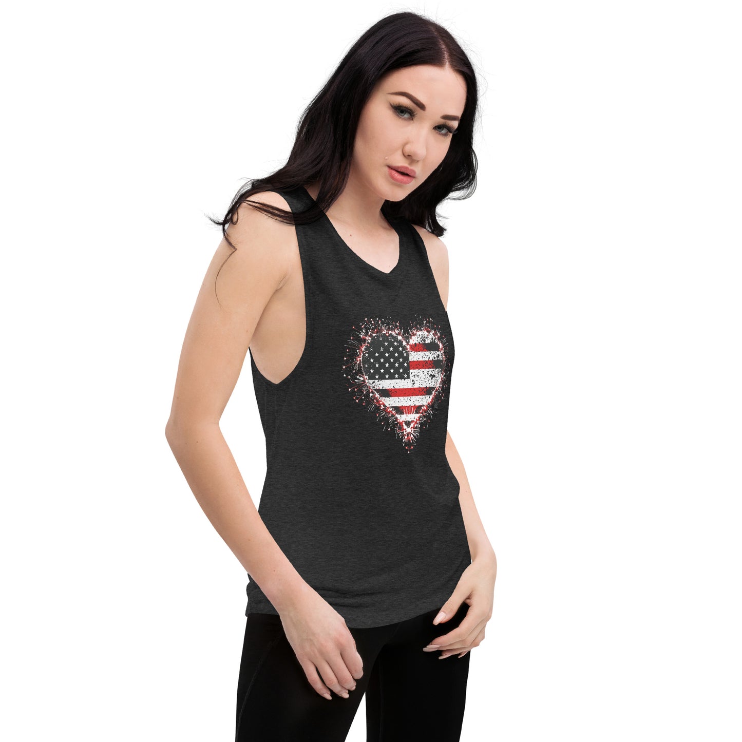 Flag Print Ladies’ Muscle Tank