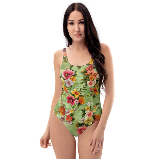 Flower One-Piece Swimsuit