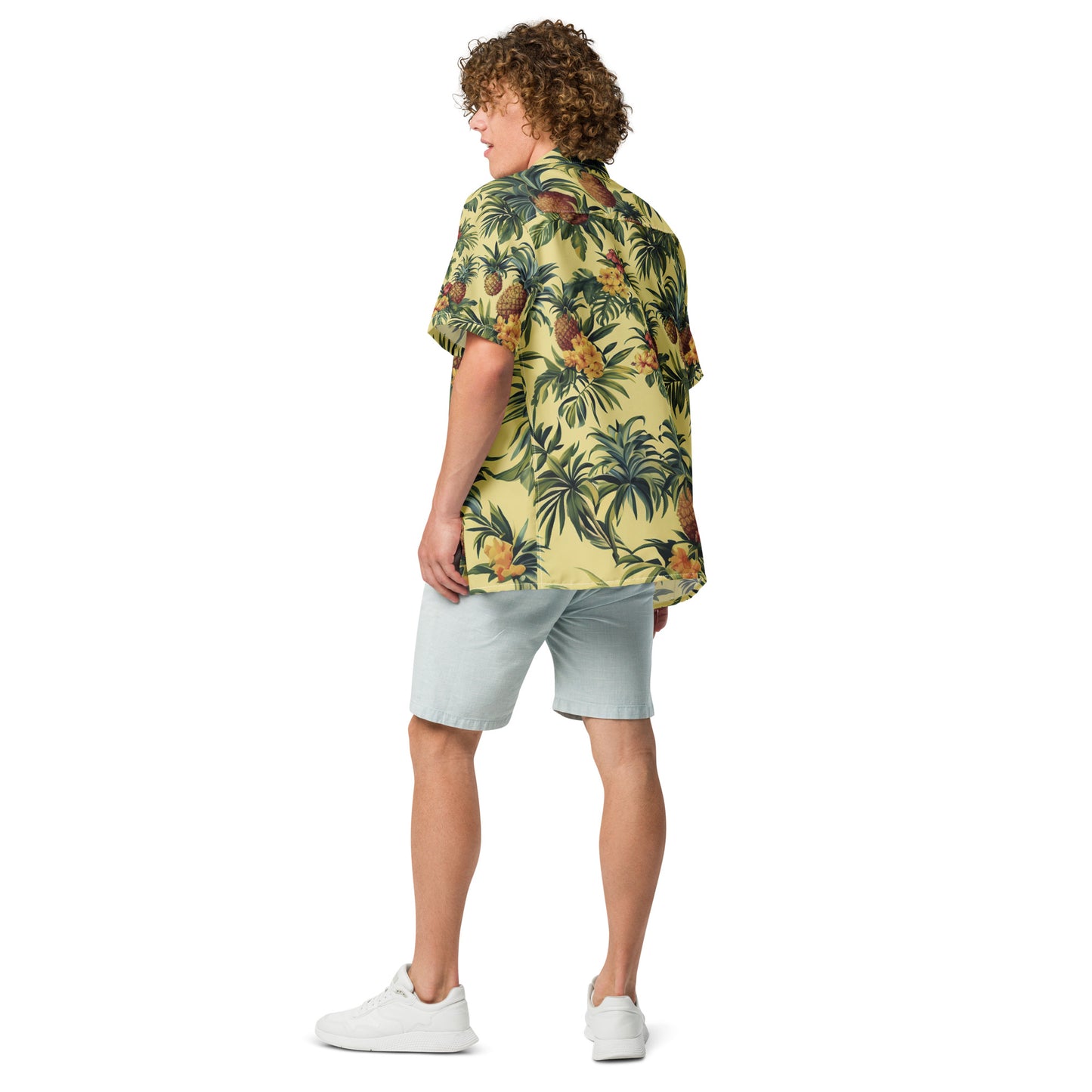 Tropical print button shirt